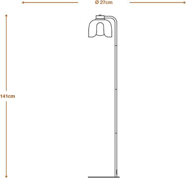 Підлоговий світильник Osram Decor Corolle E27, помаранчевий, ретро