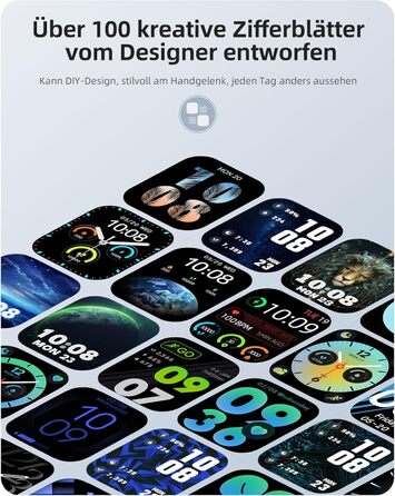 Розумний годинник Parsonver для чоловіків та жінок із функцією телефону, фітнес-годинник із GPS, водонепроникність 3 атм для плавання, фітнес-годинник із понад 100 спортивними режимами, серцебиттям, сном, для Android/iOS, чорний