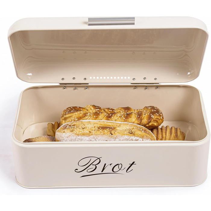 Хлібниця з кришкою, 43*23*17см Велика металева коробка для хрусткого хліба, коробка для зберігання хліба Хлібниця, зберігає хліб і