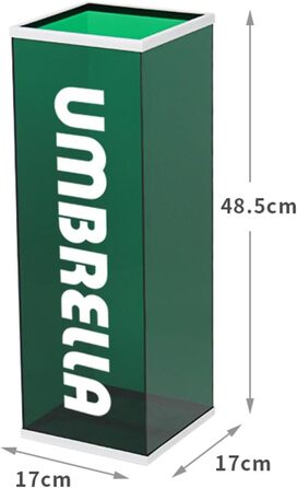 Відро для парасольки, акрилова полиця для зберігання парасольок, передні двері Побутовий зливний бак, комерційна полиця для парасольок, 17 x 48,5 см зелений