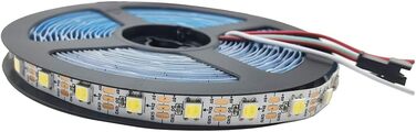 Світлодіодна стрічка Vrabocry SK6812 WWA Pixel 5M 5V 30 60 144 LEDs/M Програмована адресна одиночна WS2812B тепла біла біла бурштинова стрічка (5M 60LED на метр)