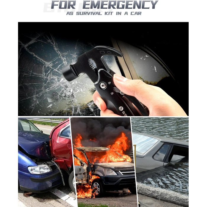 Молоток і сніжинка мультитул для чоловіків, кемпінг аксесуари виживання спорядження, подарунок для чоловіків тато чоловік, молоток