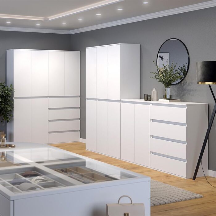 Шафа Vicco Claus, біла, 74 x 191,5 см з 4 дверима