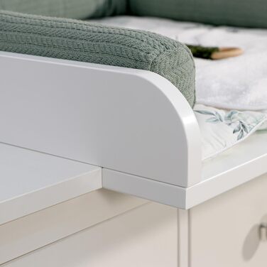 Пеленальний блок сумісний з комодами Hemnes тощо. 108x80x10 см біле дерево МДФ пеленальний блок преміум-класу з роздільною перегор