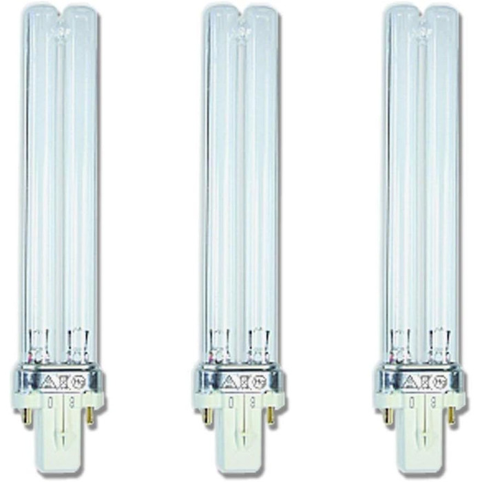 УФ-лампа 7 Вт PL G23 - змінна лампа з люмінесцентною трубкою, замінна лампа УФ-С, 3 шт.