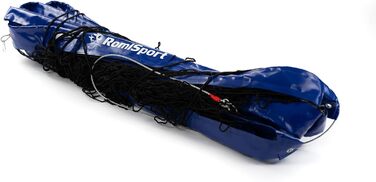 Професійна волейбольна сітка RomiSport для пляжного волейболу, 8,5 м, жовта, Всепогодна (для залів та вулиці)