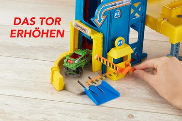 Гоночний трек для машинок Matchbox, 4-поверховий з пандусом, підйомником, мийкою та евакуатором для машинок Matchbox, вкл. 1 іграш