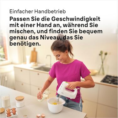 Ручний міксер Braun Household MultiMix 1 HM 1110 WH - ручний міксер з 4-ма швидкостями плюс турбо, технологія FastMix, EasyClick,