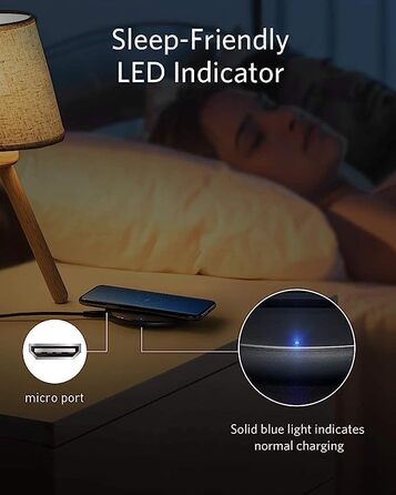 Бездротова зарядна панель Anker 313, сертифікована Qi 10 Вт Max для iPhone 15/15 Pro/15 Pro Max/14/13/12/11, AirPods (без адаптера