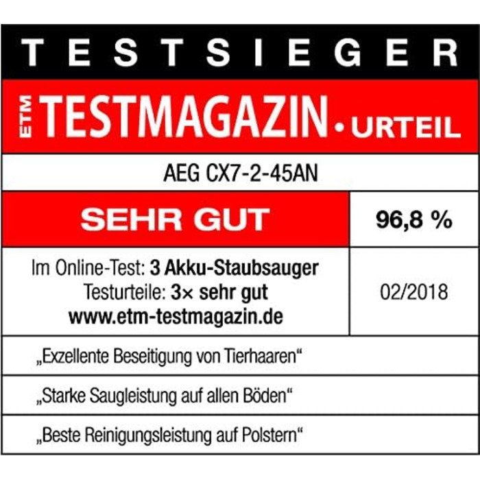 Акумуляторний пилосос AEG Ergorapido CX7-2-45AN 2 в 1 / без мішка / насадка для шерсті домашніх тварин / до 45 хв. роботи / автоно