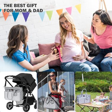 Унісекс X-Large Сумка для перевдягання люльки сіра