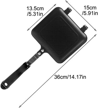 Чавунна вафельниця, вафельниця Міні-вафельниця Паніні Гаряча бутербродниця Сковорода з антипригарним покриттям Домашня кухня Машина для сніданку