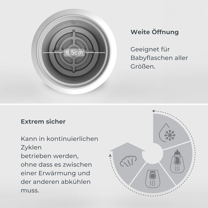 Портативний підігрівач дитячих пляшечок і стерилізатор Nuvita 1170 для дитячих пляшечок, дитячого харчування та грудного молока -