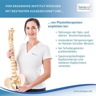 Оригінальна подушка Sanapur 4.0 - Варіант MED - Ортопедична подушка для сну на боці, виготовлена в Німеччині з віскопіни/м&39якої піни