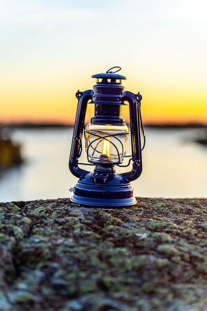 Комплект інтер&39єру Feuerhand, кобальтово-синій ліхтар Baby Special 276 LED рефлекторний абажур 2 літій-іонні батареї Теплий білий колір, регульована яскравість, до 18 днів роботи Для використання в приміщенні та на вулиці Безвідблискове, атмосферне світ