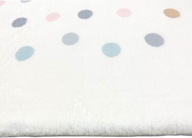 Килим мрія дитячий килим ігровий килим для хлопчиків дівчаток м'який різнокольоровий крапки простий у догляді кремовий 120 x 170 с