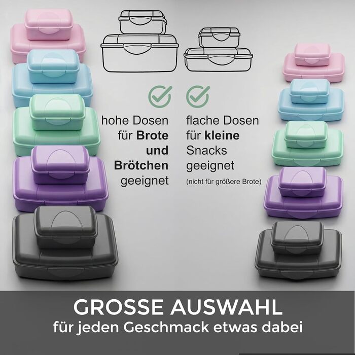 Набір контейнерів для їжі Hausfelder для дорослих 4 шт., антрацит. Включає 2 великі (16x12x4 см) та 2 маленькі (9,5x7x3,5 см) контейнери, що складаються один в один, придатні для миття в посудомийній машині. Ідеально підходять для школи, офісу та подороже