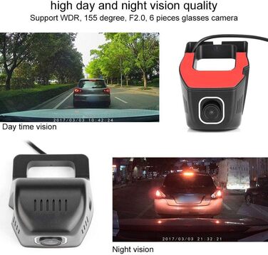 Автомобільна камера, WiFi full HD 1080P автомобільний відеореєстратор відеореєстратор перфоратор камера водіння нічна версія