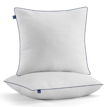 Подушка BedStory 80x80 з регульованим наповнювачем 1500 г x 2 Мікрофібра Готельний комфорт Сертифіковано Oeko-TEX 100 Дихаюча та придатна для прання в пральній машині Для дивана всіх положень для сну 8080 см