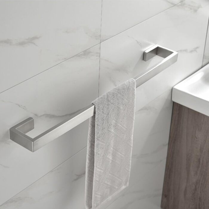 Рушникосушка для ванни з нержавіючої сталі SUS 304 Матоване срібло Рушникосушка настінна, 60 см / 24 дюйми