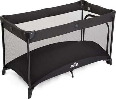 Дорожнє ліжечко Joie Allura 120, компактне, складне, знімне, з блискавкою збоку, з матрацом та сумкою для перенесення, від народження до 3 років (0-15 кг), колір Shale