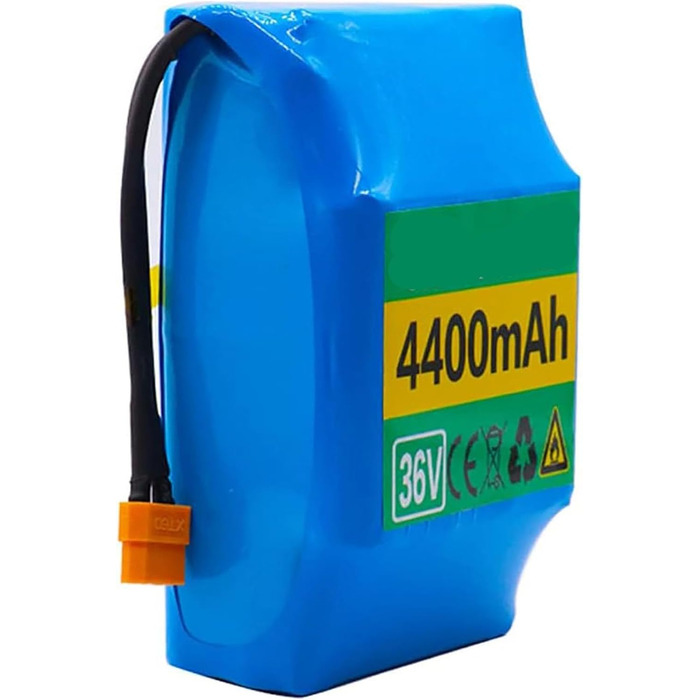 Запасний літієвий акумулятор для ховерборда 36V 4400mAh, 36V 10S2P для електричного велосипеда, високоємний довговічний акумулятор для електричних велосипедних ховербордів з роз&39ємом XT60 36V 4.4Ah