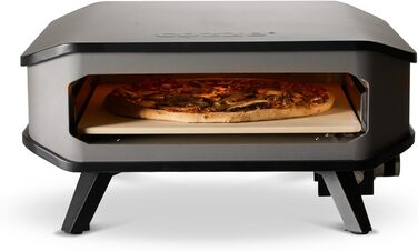 Газова піч для піци Cozze на відкритому повітрі - швидко та легко, ідеально підходить для піци Ø34 см, електронне запалювання, двошарова термостійка тип, 17'