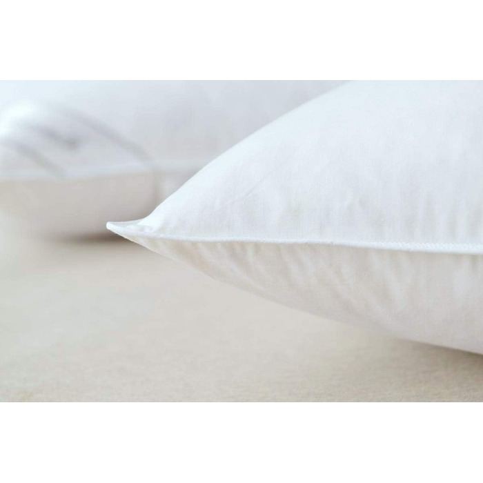 Гусяче пухове пір&39я, колекція для готелів, подушка для сну, чохол зі 100 бавовни, середньої жорсткості, м&39яка підтримка, стандартний розмір (50,8 x 66 см), 1 стандартний предмет (упаковка з 1), білий