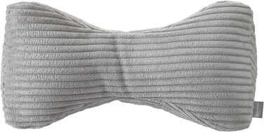 Затишна подушка для читання Traumnacht з чохлом з високоякісного вельвету Lincoln, 40 x 20 см, можна прати, сіра, сертифікована Oeko-Tex, виготовлена за німецькими стандартами якості. Сіра/Вельветова подушка для читання