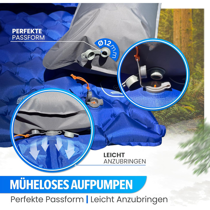 Килимок для сну на вулиці Маленький розмір у пакунку та надлегкий Надувний матрац ідеально підходить для кемпінгу, піших прогулянок, походів з рюкзаком тощо - Надувний килимок для сну (сірий мішок-насос)