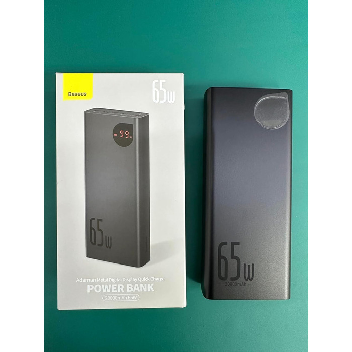 Powerbank Baseus 65W PD QC 4.0, 20000mAh, USB-C вхід/вихід