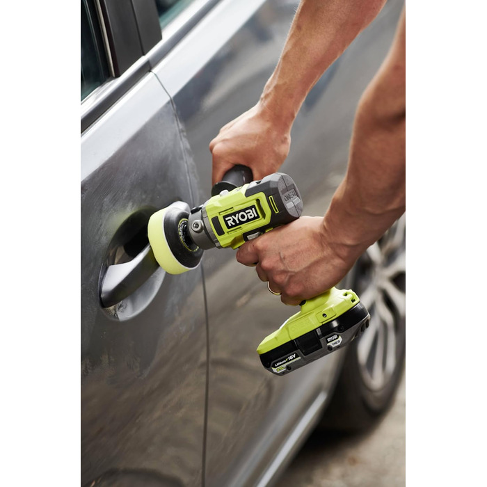 Акумуляторна полірувальна машина RYOBI 18 В ONE RDP18-0 (полірувальний диск 50/75 мм, 2-швидкісний редуктор, знімна ручка, без аку