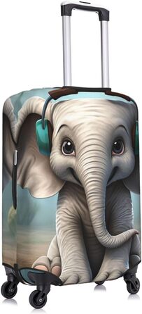 Чохол для валізи Grauer Elefant, захисний, еластичний, стійкий до подряпин, водостійкий, для валіз розміром 45.7-81.3 см, чорний, XL