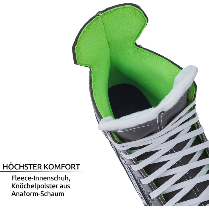 Ковзани Bauer X-LS унісекс для відпочинку на озерах та катання на ковзанах, ідеально підходять для початківців та кращі за орендовані ковзани, розмір 44,5, чорні