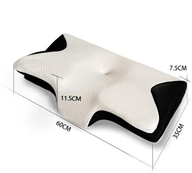 Ортопедична подушка для шиї Orthosleep Serenium для полегшення болю в шиї, ергономічна подушка зі знімним чохлом для легкого чищення