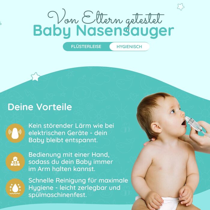 Дитячий назальний аспіратор для новонароджених і малюків багаторазовий дитячий носовий аспіратор із медичного силікону, 3 змінні н