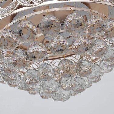 Безшумний стельовий вентилятор кришталевий стельовий вентилятор з підсвічуванням, висувна, невидима люстра, стельовий вентилятор з