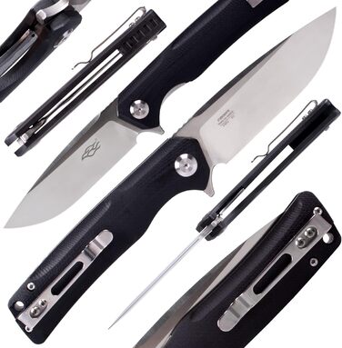 Кишеньковий ніж Ganzo Firebird FH91-BK Сталеве лезо D2 Ергономічна рукоятка G10 протиковзка з кліпсою Кемпінг Риболовля Мисливське