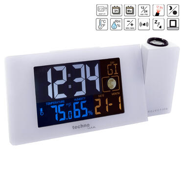 Годинник проекційний Technoline WT537 White (WT537)
