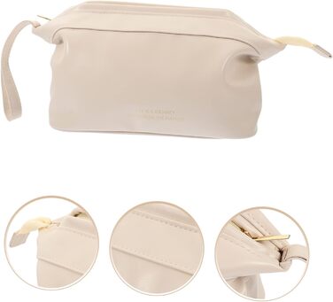 Портативна косметична сумка Шкіряна сумка на блискавці для подорожей туалетна сумка для жінок макіяж сумка органайзер з відділення