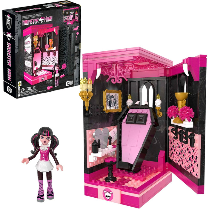 Конструктор MEGA Monster High Draculaura's Haunted Book Crypt HXJ88, 301 деталь