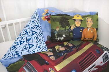 Комплект постільної білизни FEUERWEHRMANN SAM, двосторонній мотив, наволочка 40 x 60 см, підодіяльник 100 x 135 см, бавовна/армова