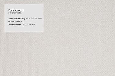 Великий диван Cavadore Fiona / Великий диван із подушками для спини у сучасному дизайні / 274x90x112 / Ткана тканина кремового кольору