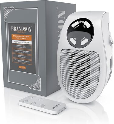 Підключається до мережі вентилятор-обігрівач з пультом дистанційного керування - Міні-керамічний обігрівач з термостатом - Контроль температури та захист від перегріву - Підключається до мережі вентилятор-обігрівач - Ванна кімната/Спальня - Енергозбережен