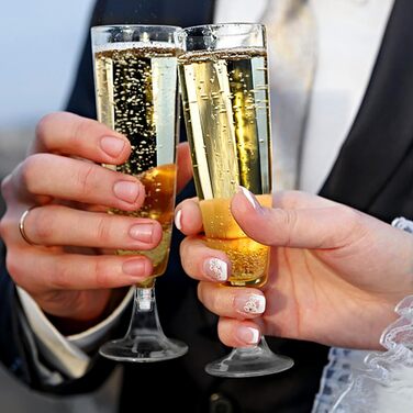 Келихи для шампанського пластикові 25 шт. келихи для шампанського пластикові келихи для шампанського прозорі 160 мл коктейльні кел