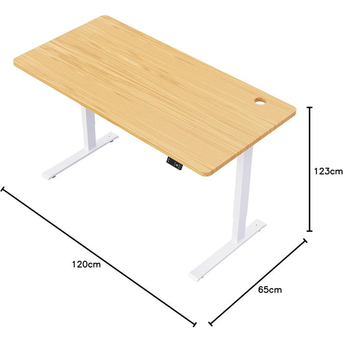 Стіл з електричним регулюванням висоти, функцією пам&39яті, регульованим захистом від зіткнень та плавним пуском/зупинкою для використання вдома (білий) White Max 1, 1