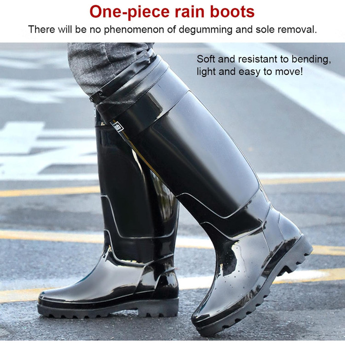 Нековзні гумові чоботи NALSA для промисловості та будівництва, водонепроникні гумові чоботи, унісекс доросле високе робоче взуття, плюшеві - розмір 44 EU.