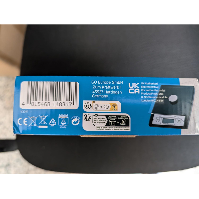 Цифрові літерні ваги Genie 3623 EDS (від 1 г до 5000 г виготовлені з міцного пластику зі скляною пластиною РК-дисплей) чорні одина