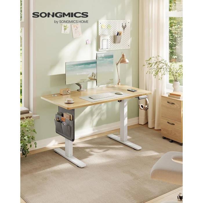 Регульований по висоті письмовий стіл SONGMICS, 120 x 60 см, колір золотого дуба