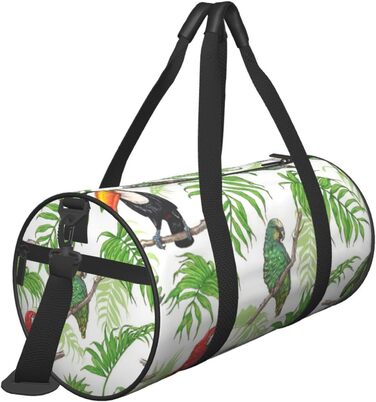 Дорожня сумка-циліндр Папуги та тропіки, спортивна сумка для чоловіків і жінок, сумка-мішок